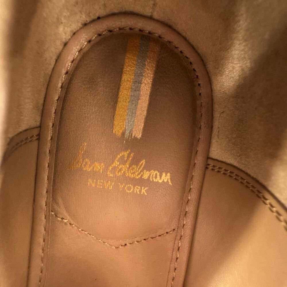 Sam Edelman Loafers Shoes Womens 8.5M Laurs Platform Lug Sole Chunky Gold Accent - Picture 8 of 14